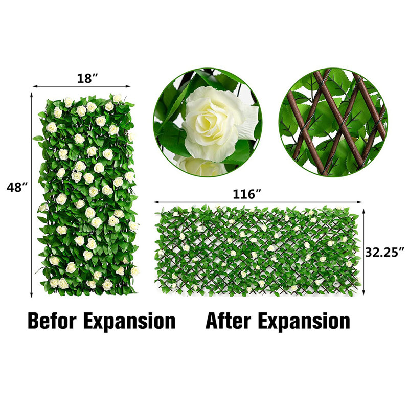 DOEWORKS Expandable Fence Privacy Screen For Balcony Patio Outdoor 2